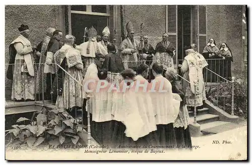 Cartes postales La Delivrande Anniversiere du Couronnement de la Vierge Monseigneur Lemonnier Eveque de Bayeux T