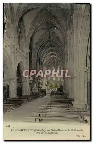 Cartes postales La Delivrande Notre Dame de la Delivrande Nef de la Basilique