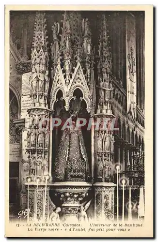 Ansichtskarte AK La Delivrande Interieur de la Basilique La Vierge noire