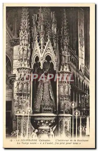 Cartes postales La Delivrande Interieur de la Basilique La Vierge noire