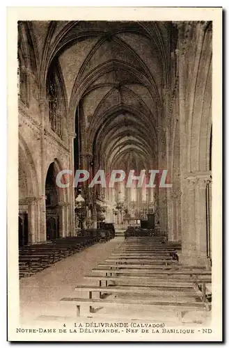 Cartes postales La Delivrande Notre Dame de la Delivrande Nef de la Basilique