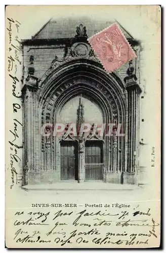 Cartes postales Dives sur Mer Portail de l Eglise