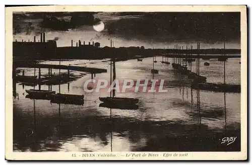 Ansichtskarte AK Dives Le Port de Dives Effet de nuit Bateaux