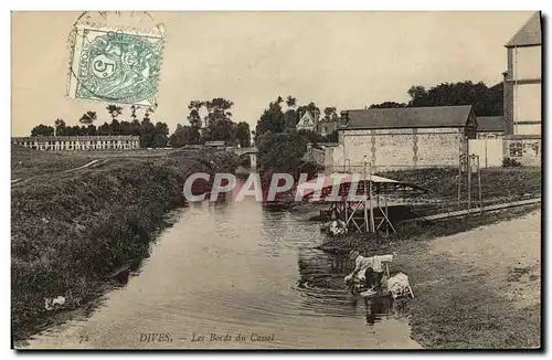 Cartes postales Dives Les Bords du Canal Lavoir Lavandieres
