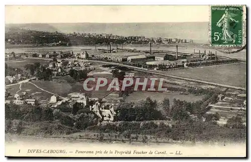 Cartes postales Dives Cabourg Panorama pris de la Propriete Foucher de Careil