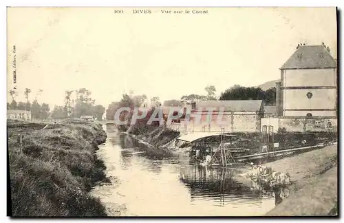 Ansichtskarte AK Dives Vue Sur le Canal Lavoir Lavandieres