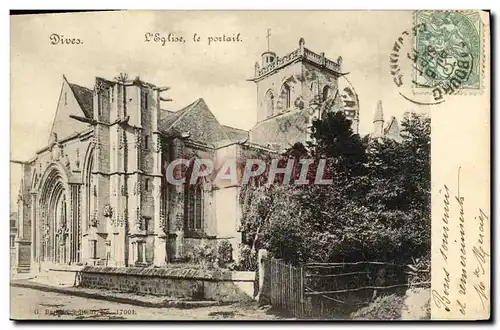 Cartes postales Dives Vue Sur L Eglise Le portail