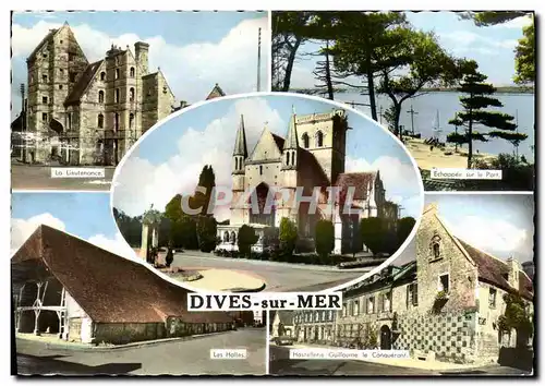 Cartes postales moderne Dives Lieutenance Halles Hostellerie de Guillaume de Conquerant Echappee sur le port