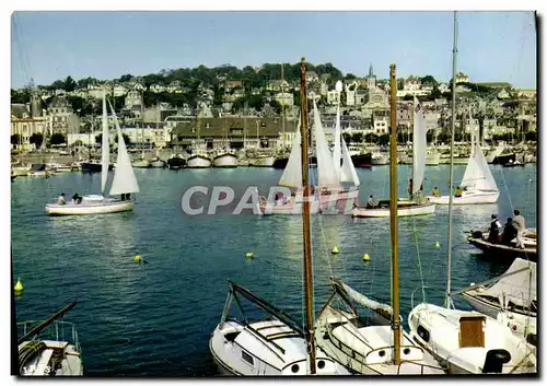 Moderne Karte Deauville Le Bassin des Yachts et le Coteau Bateaux