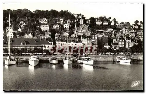 Moderne Karte Deauville Trouville le Bassin des Yachts Bateaux