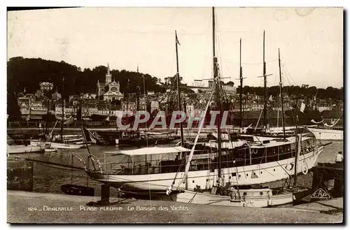 Cartes postales moderne Deauville Plage Fleurie Le Bassin des Yachts Bateaux