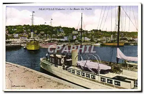 Ansichtskarte AK Deauville Le Bassin des Yachts Bateaux