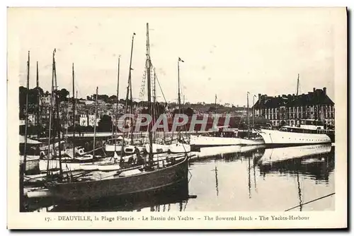 Cartes postales Deauville Plage Fleurie Le Bassin des Yachts Bateaux