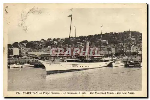 Ansichtskarte AK Deauville Plage Fleurie Le Nouveau Bassin Bateaux