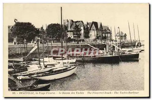 Ansichtskarte AK Deauville Plage Fleurie Le Bassin des Yachts Bateaux