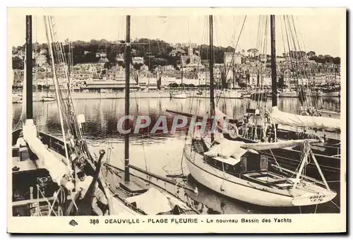 Cartes postales Deauville Plage Fleurie Le Bassin des Yachts Bateaux