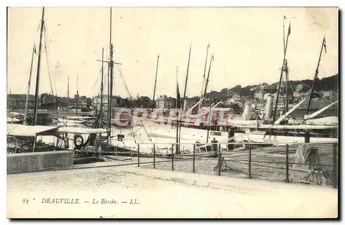 Ansichtskarte AK Deauville Le Bassin Bateaux