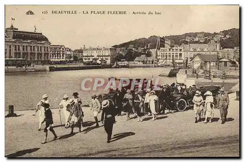 Cartes postales Deauville Plage Fleurie Arrivee du Bac Automobile