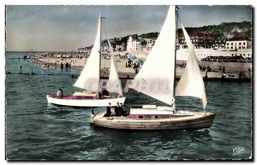 Cartes postales moderne Deauville Trouville Voiliers rentrant dans le bassin Bateaux