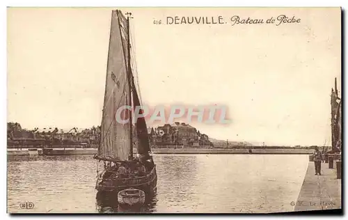 Ansichtskarte AK Deauville Bateau de peche