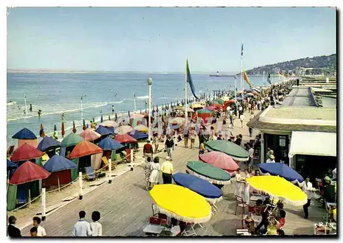 Cartes postales moderne Deauville Plage Fleurie Le bar des planches et la promenade a maree haute