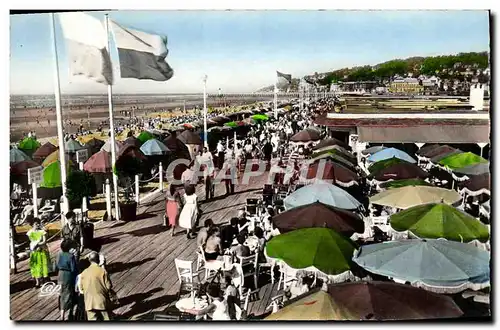 Cartes postales moderne Deauville Plage Fleurie Le Bar des Planches et la promenade