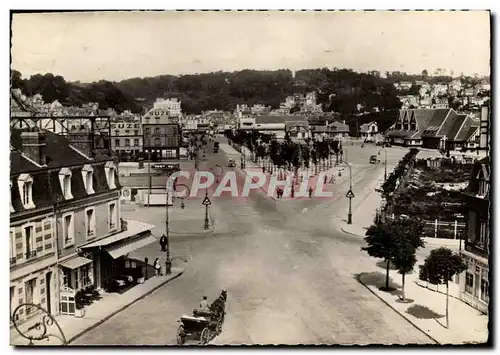 Moderne Karte Deauville Trouville Aveneu de la Republique et Place de la gare