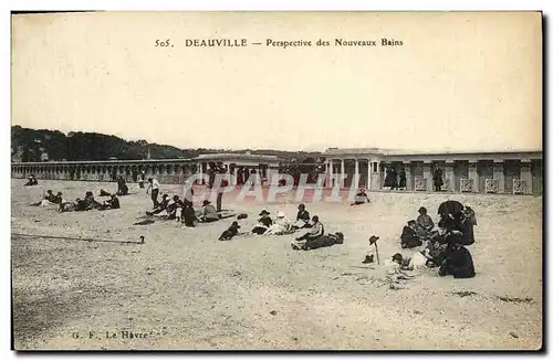 Ansichtskarte AK Deauville Perspective Des Nouveaux Bains