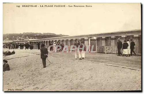 Ansichtskarte AK Deauville Plage Fleurie Les Nouveaux Bains