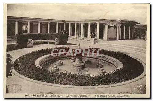 Cartes postales Deauville Plage Fleurie les Bains