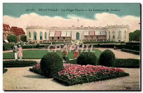 Ansichtskarte AK Deauville Le Casino Plage Fleurie Le casino et les jardins