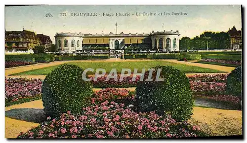 Ansichtskarte AK Deauville Le Casino Plage Fleurie Le casino et les Jardins