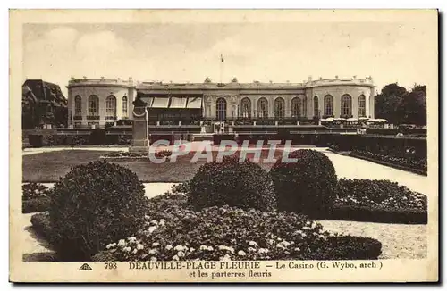 Ansichtskarte AK Deauville La Plage Fleurie Le Casino et les parterres fleuris