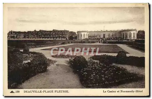 Ansichtskarte AK Deauville La Plage Fleurie Le Casino et Normandy Hotel