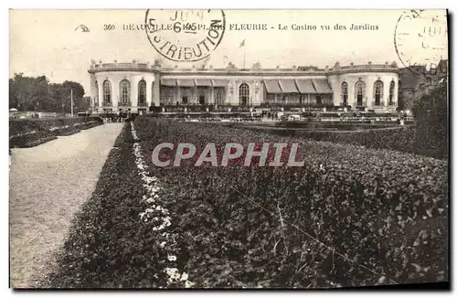 Cartes postales Deauville La Plage Fleurie Le Casino vu des jardins