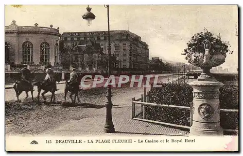 Cartes postales Deauville La Plage Fleurie Le Casino et le Royal Hotel