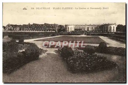 Ansichtskarte AK Deauville La Plage Fleurie Le Casino et Normandy Hotel