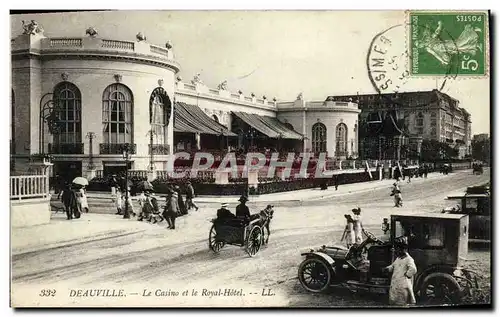 Cartes postales Deauville Le Casino et le Royal Hotel automobile