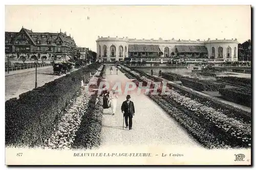 Cartes postales Deauville La Plage Fleurie Le casino