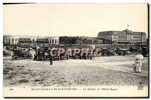 Ansichtskarte AK Deauville La Plage Fleurie Le Casino et l Hotel Royal automobiles