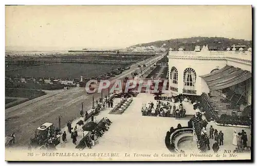 Ansichtskarte AK Deauville La Plage Fleurie La terrasse du casino et la promenade de la mer