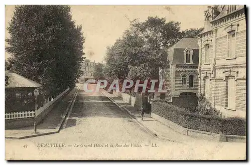 Ansichtskarte AK Deauville Le grand Hotel et la Rue des Villas