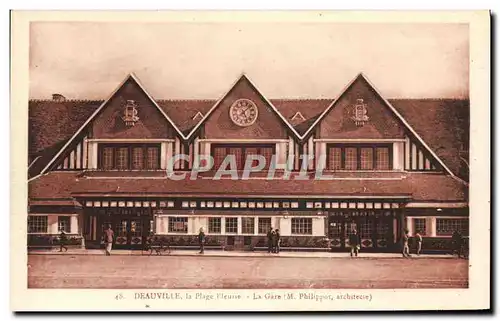 Cartes postales Deauville La Plage Fleurie La gare