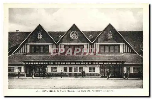 Cartes postales Deauville la Plage Fleurie La Gare