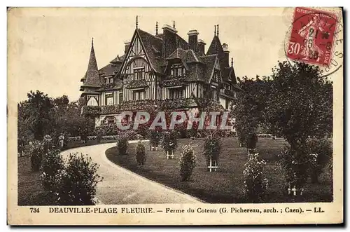 Moderne Karte Deauville La Plage Fleurie Ferme du coteau