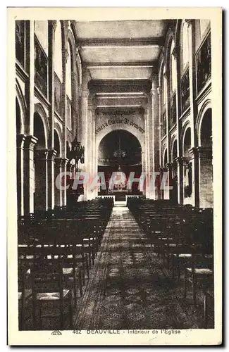 Cartes postales Deauville L Eglise Interieur