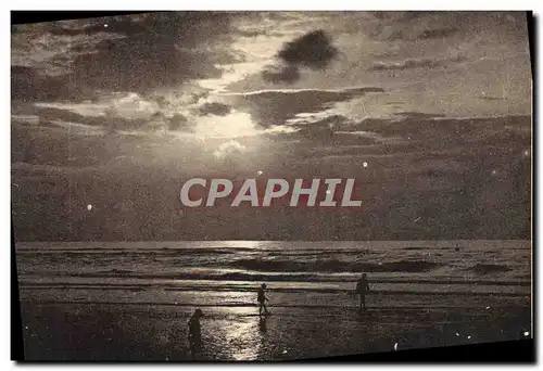 Ansichtskarte AK Deauville La Plage Fleurie Coucher de soleil