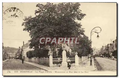 Cartes postales Deauville La Plage Fleurie Monument et Rue Desire Le Hoc