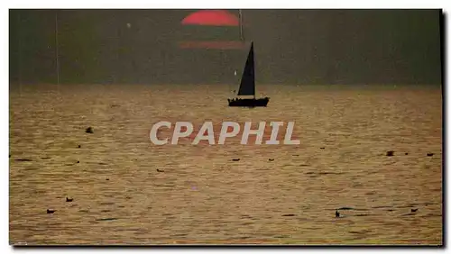 Cartes postales moderne Deauville Coucher de Soleil sur la Mer