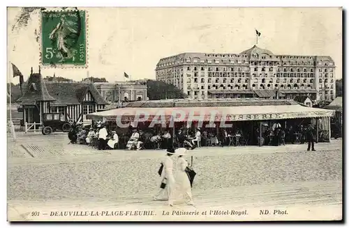 Cartes postales Deauville La Plage Fleurie La Patisserie et L Hotel Royal